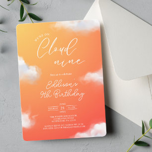 Cloud Neuf 9e Invitation à la fête d'anniversaire
