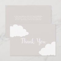 Cloud Neutral Baby Dusche Danke Karte