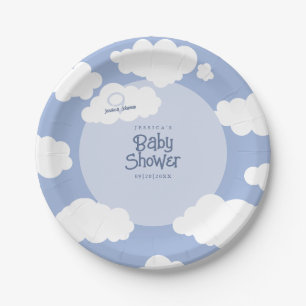 Cloud Nine 9 Baby Shower Süße Whimsical Party Pappteller