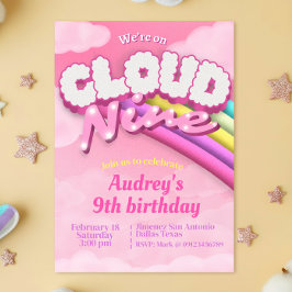 Cloud Nine - 9. Geburtstag Einladung