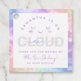 Cloud Nine 9th Birthday Favor Tags - Pastel Sky Th Geschenkanhänger