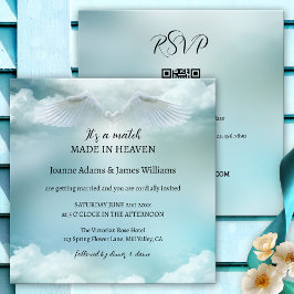 Cloud Nine Angel Wings All in One Wedding Einladung