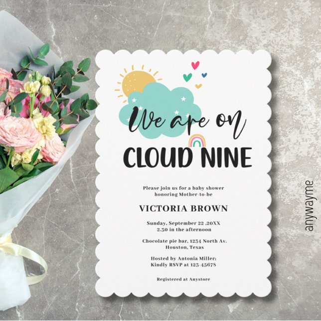 Cloud NIne Baby Shower Invitation (Créateur téléchargé)
