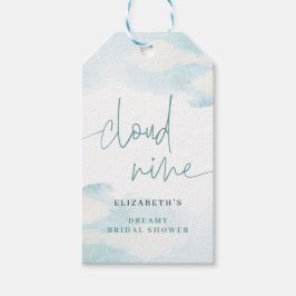 Cloud Nine Blue and White Brautparty Geschenkanhänger