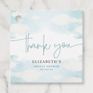 Cloud Nine Blue und White Brautparty vielen Dank Geschenkanhänger