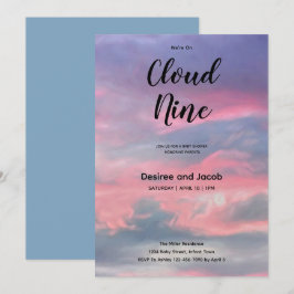 Cloud Nine Boy Baby Shower Invitations Einladung