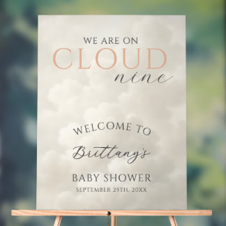 Cloud Nine Clouds Baby Shower Welcome