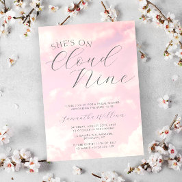 Cloud Nine Cloudy Sky Minimalistisches Brautparty Einladung