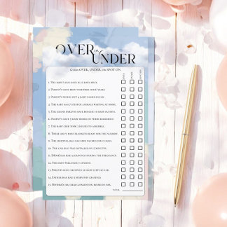 Cloud Nine Dreamour Over under Pastel Guessing Gam