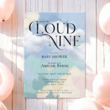 Cloud Nine Elegante Pastel Baby Dusche
