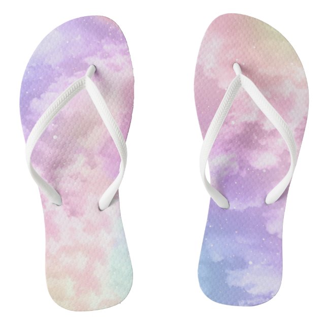 Cloud Nine Flip Flops - Pastel Dreamy Sky Clouds F (Fußbett)