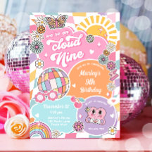 Cloud Nine Groovy Preppy Varsity Disco Geburtstag