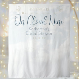 Cloud Nine Modern Elegante Brautparty Hintergrund Wandteppich