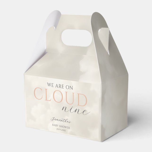 Cloud Nine Moderne Babyparty Geschenkschachtel (Vorderseite)