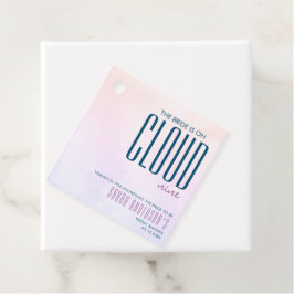 Cloud Nine Pastel Lila Blue Dreamy Brautparty Geschenkanhänger