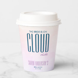 Cloud Nine Simple Chic Pastel Blue Brautparty Pappbecher