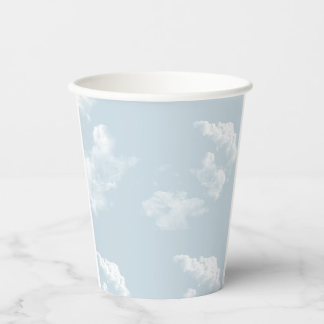 Cloud Nine Sky - Custom Baby Shower verfügbar Pappbecher (Vorderseite)