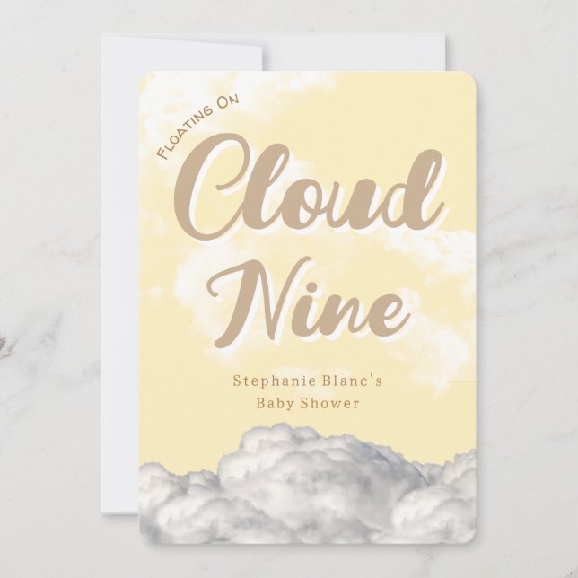 Cloud Nine Sky - Einladung zur Baby-Dusche (Vorderseite)