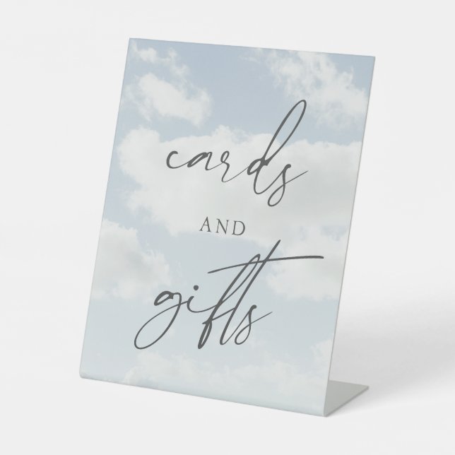 Cloud Nine Theme Cloud 9 Karten und Geschenke Sockelschild (Vorderseite)