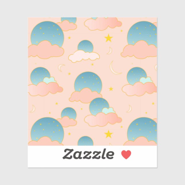 Cloud Nine Vibes Aufkleber (Blatt)