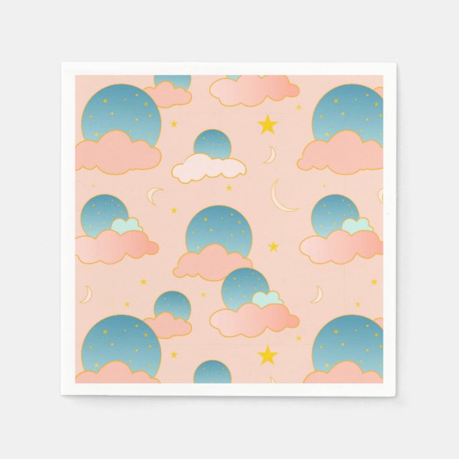 Cloud Nine Vibes Serviette (Vorderseite)