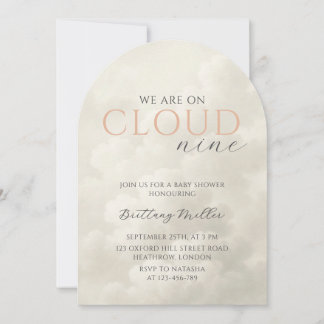 Cloud Nine White Clouds Arch Baby Dusche Einladung