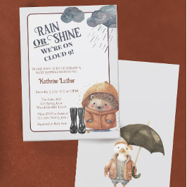 Cloud Nine Woodland Igel Baby Shower Einladung