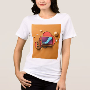 Cloud of Liebe: Tech mit Herz Tri-Blend Shirt