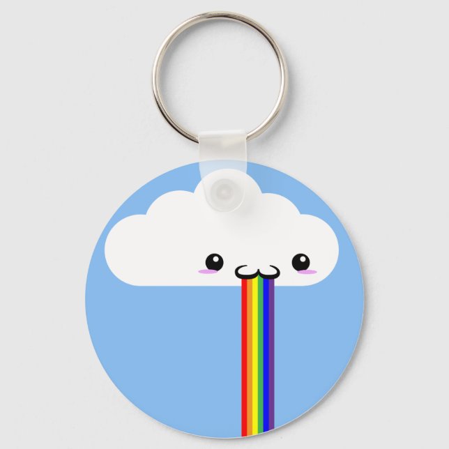 Cloud Puff Rainbow Key Chain Schlüsselanhänger (Vorderseite)