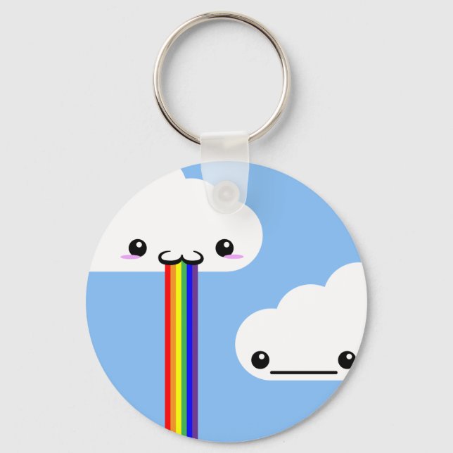 Cloud Puff Rainbow Key Chain Schlüsselanhänger (Vorderseite)