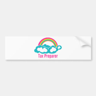 Cloud Rainbow Tax Preparer Autoaufkleber