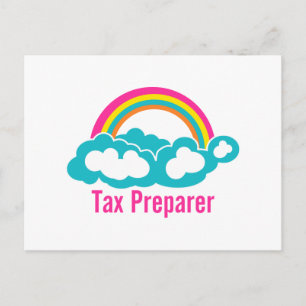 Cloud Rainbow Tax Preparer Postkarte