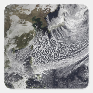 Cloud-Simulation eines Single Tag 4 Quadratischer Aufkleber