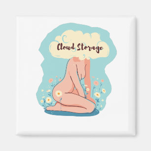 Cloud-Speicher - Lustiges Programmierergeschenk Magnet
