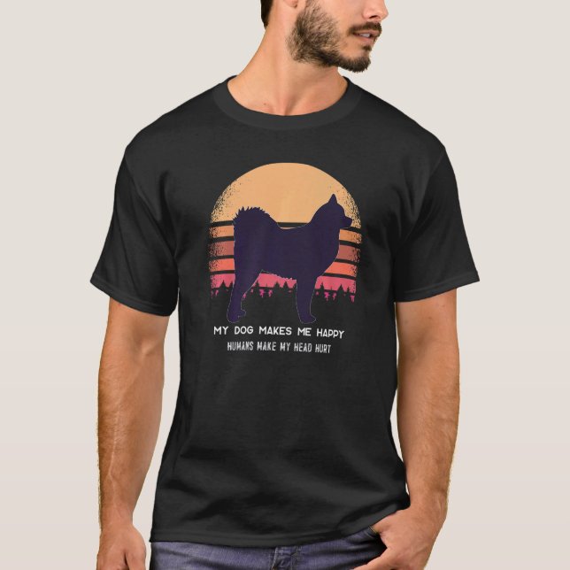 Cloud Spitz German Spitz Retro 22 T-Shirt (Vorderseite)
