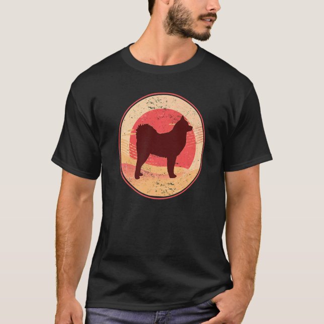 Cloud Spitz German Spitz Retro 34 T-Shirt (Vorderseite)