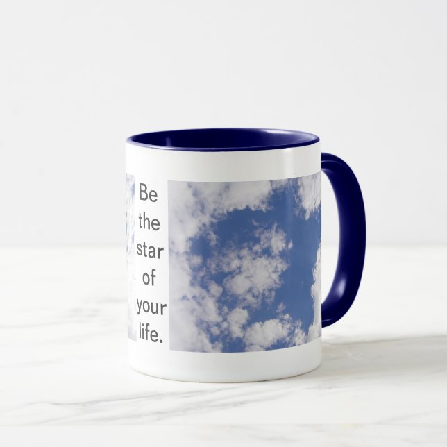 Cloud-Stars-Bildvorlage Tasse (VorderseiteRechts)