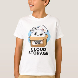 Cloud Storage Funny Weather Technology Puff T-Shirt