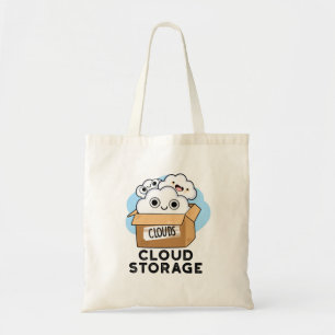 Cloud Storage Funny Weather Technology Puff Tragetasche