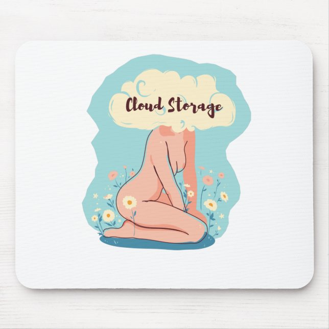 Cloud Storage Woman Mousepad (Vorne)