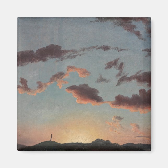 Cloud-Studie (Wolken im Himmel) (von Knud Baade) Magnet (Vorne)
