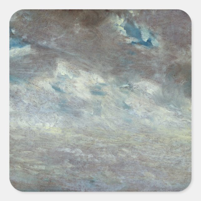 Cloud Study, 1821 Quadratischer Aufkleber (Vorderseite)
