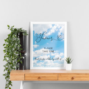 Cloud Theme Cloud Nine Modern Favorits Brautparty Poster