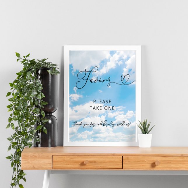 Cloud Theme Cloud Nine Modern Favorits Brautparty Poster (Von Creator hochgeladen)