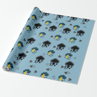 "Cloud-Themed Wrapping Paper: Gift Packaging with Geschenkpapier