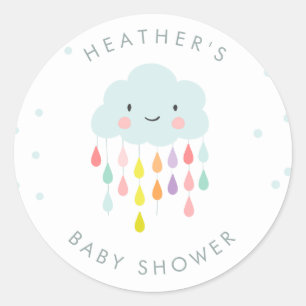 Cloud Umschlag Aufkleber Aufkleber Babydusche Spri