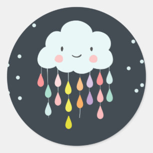 Cloud Umschlag Aufkleber Aufkleber Babydusche Spri