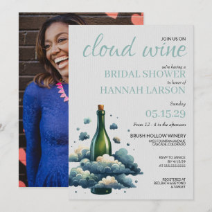Cloud Wine Bridal Dusche Einladung