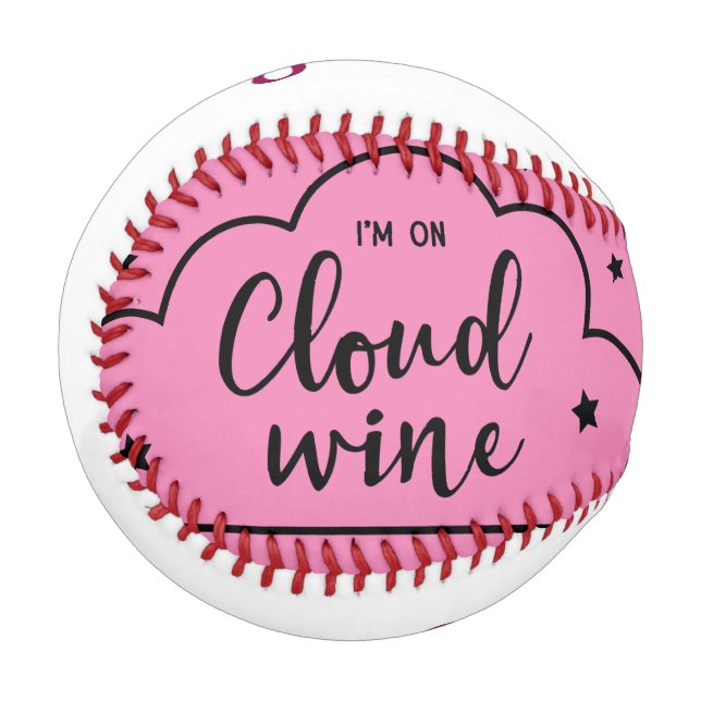 Cloud Wine Personalisiert Baseball (Vorderseite Links)