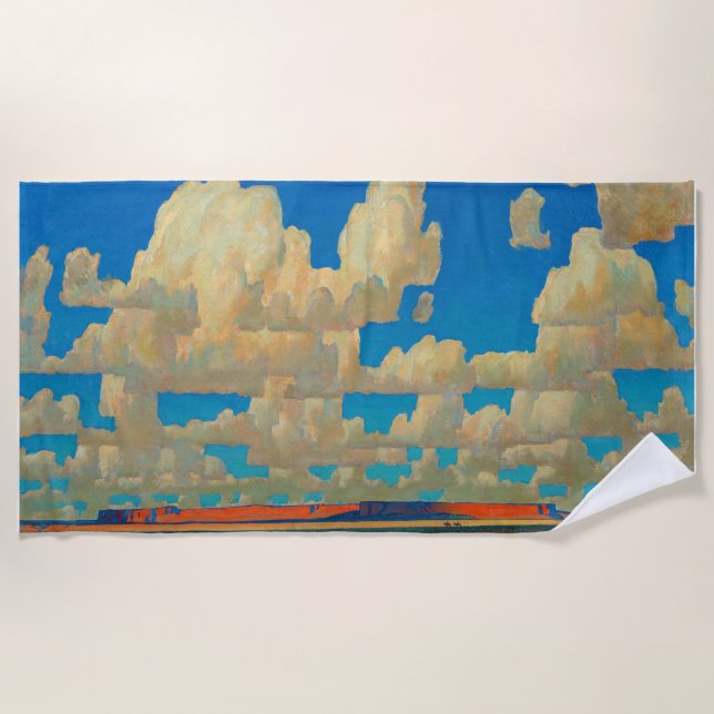 Cloud World von Maynard Dixon Strandtuch (Vorderseite)